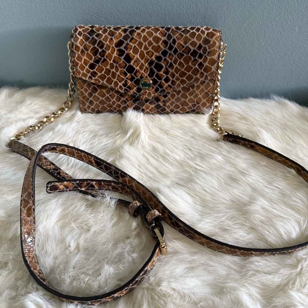 Michael Kors Python Embossed Leather Crossbody Cl… - image 1